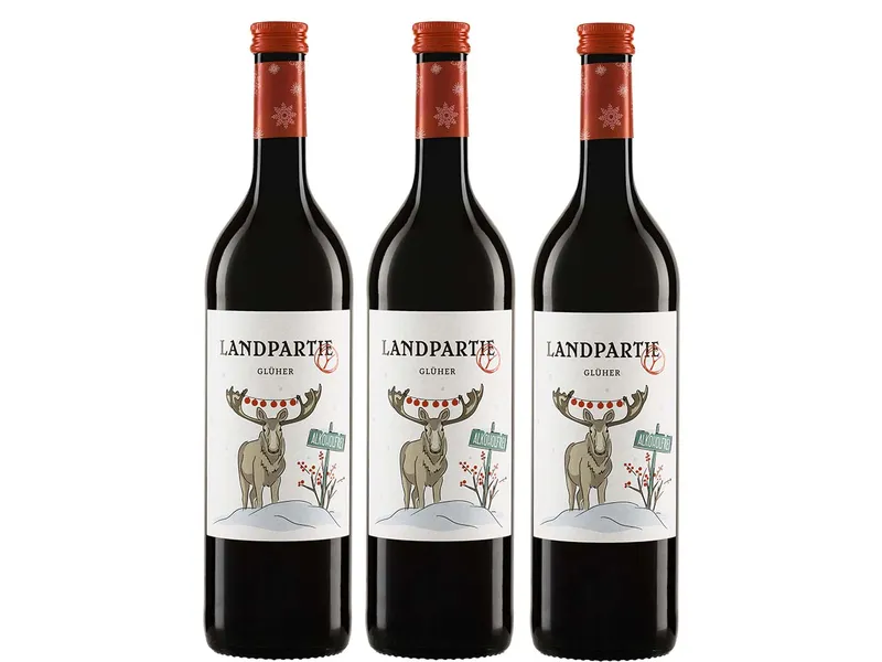 Premium Glüher-Paket "Landparty" 3 x 0,735 l, rot, alkoholfrei – Produktbild 1 von 1
