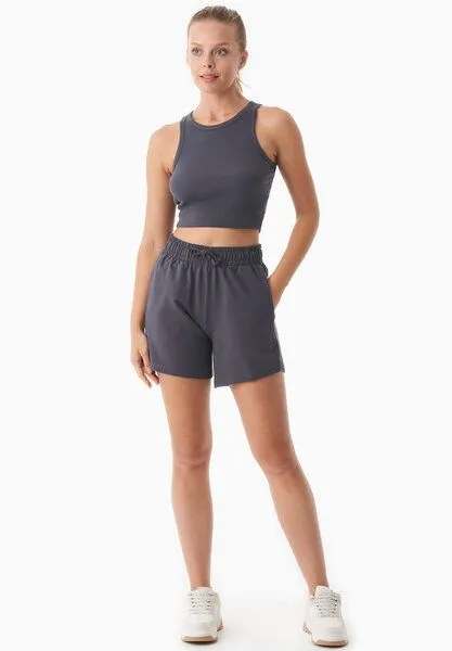 ORGANICATION ORGANICATION SABBRINA | Leichte Sweatshorts aus Bio-Baumwolle, Shadow, – Produktbild 1 von 4