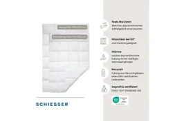 Schiesser Schiesser Microfaserbettdecke Feels like Down Bettdecke mit daunenähnlicher Mikrofaser-Füllung, superleichte, silikonisierten Hohlfasern – Produktbild 1 von 1