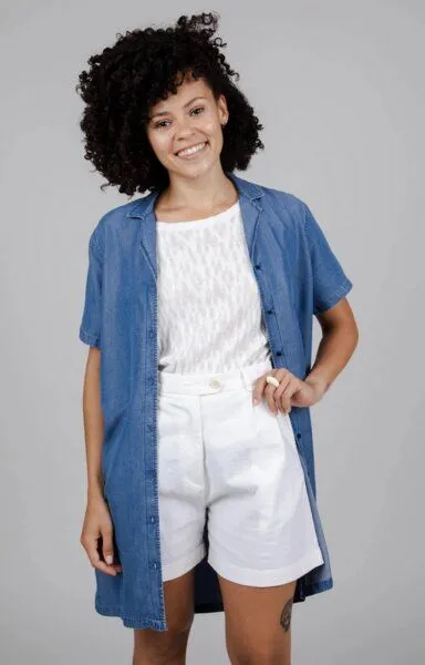Brava Fabrics Brava Fabrics Denim Aloha Overshirt Indigo – Produktbild 2 von 4