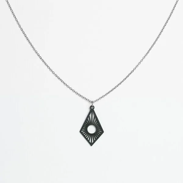 feinformart feinformart Kette mit Holzanhänger 'Sunrise', Schwarz, – Produktbild 1 von 5