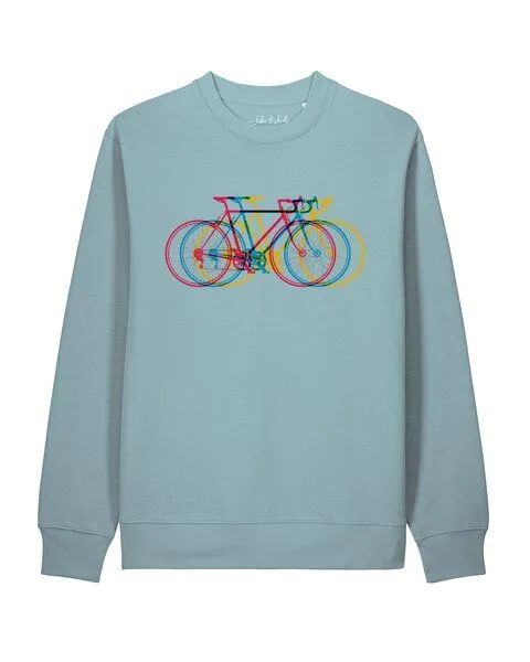 watapparel watapparel Sweatshirt Unisex Fahrräder, Pebble blue, – Produktbild 1 von 2