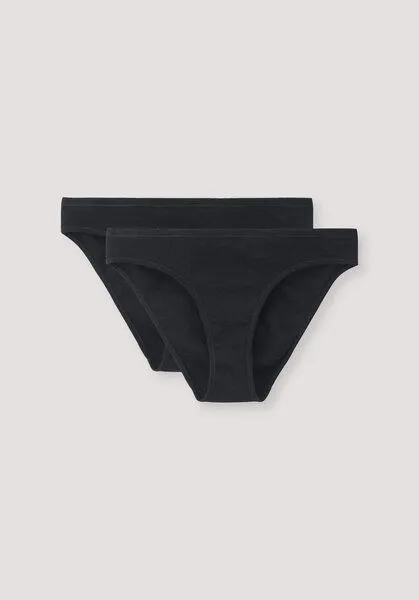 hessnatur hessnatur Slip Low Cut 2er-Set PURE NATURE aus reiner Bio-Baumwolle, Schwarz, – Produktbild 4 von 5