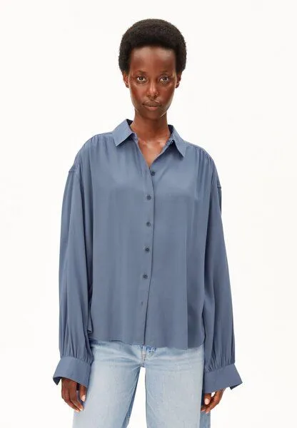 ARMEDANGELS ARMEDANGELS EFINARAA Damen Bluse aus 100% LENZING ECOVERO Viskose, Dusty moon, – Produktbild 1 von 4