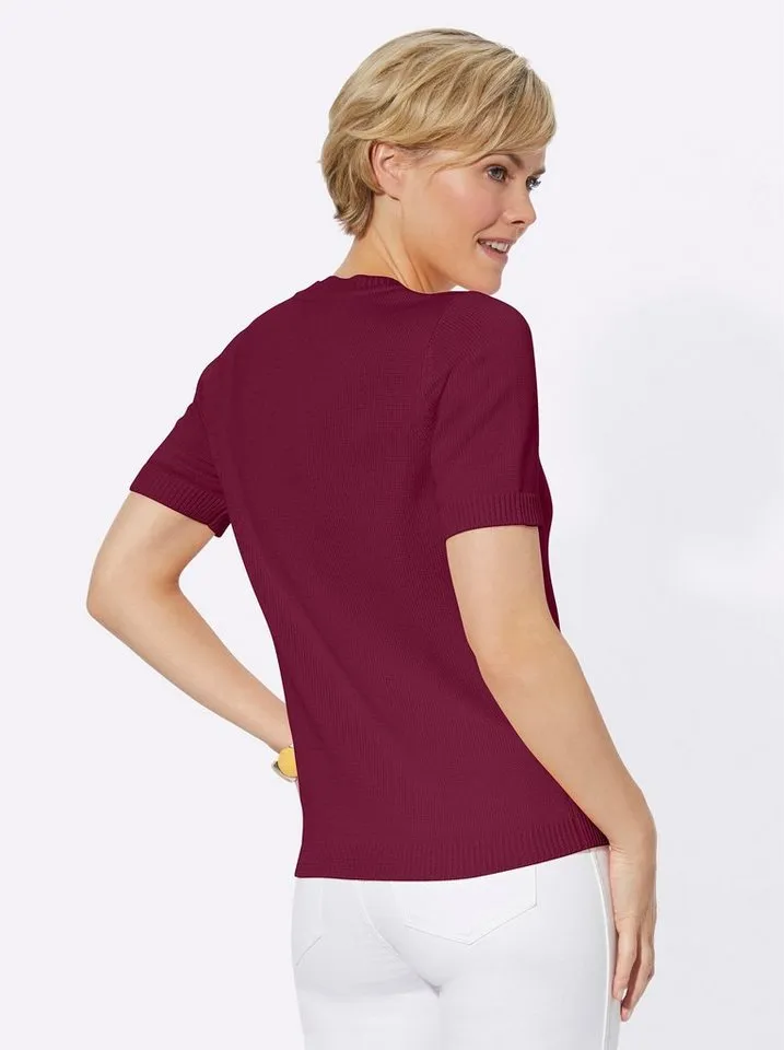 Witt Witt Strickpullover Pullover Kurzarm Jersey, Rosa, – Produktbild 2 von 4