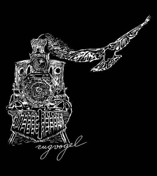 Gary Mash GARY MASH T-Shirt Zugvogel aus Biobaumwolle, Schwarz, – Produktbild 3 von 4
