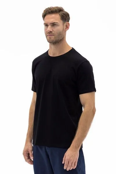 Barrio 13 Barrio 13 T-Shirt Herren 3er Pack aus 100% Baumwolle Regular Fit Basic Rundhals, 3x schwarz, – Produktbild 3 von 4