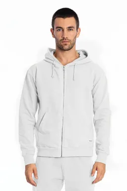 RAVENS VIEW IBIZA RAVENS VIEW IBIZA Herren vegan Hoodie Zip Ibiza Weiß – Produktbild 1 von 1