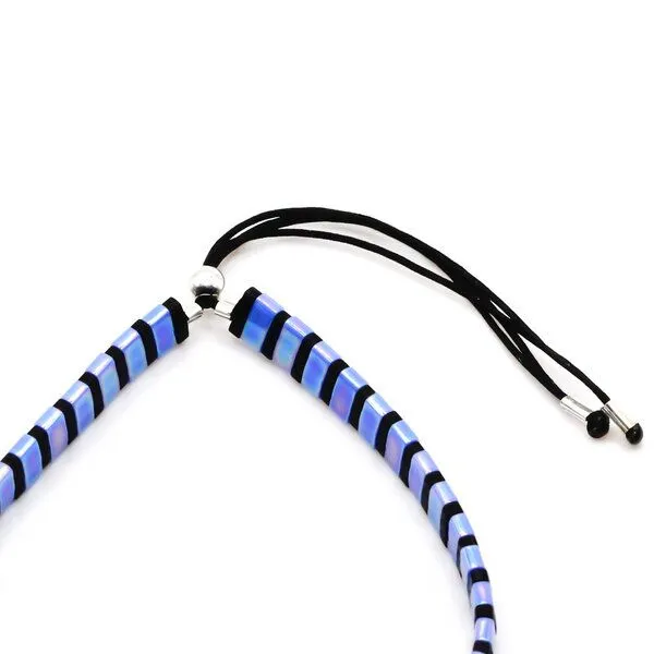 juni juni Lila Blaues Armband Periwinkle - optional als Set - handgemacht in Deutschland – Produktbild 4 von 4