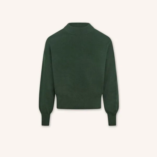 NORDLICHT NORDLICHT Feinstrick Pullover aus 100% Bio-Baumwolle TARJA, Grün, – Produktbild 2 von 4