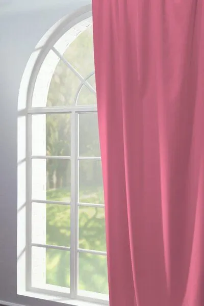 Nature by Adam Nature by Adam Vorhang aus 100% Bio-Baumwolle - Made in Germany - Uni Collection, Pink, – Produktbild 4 von 7