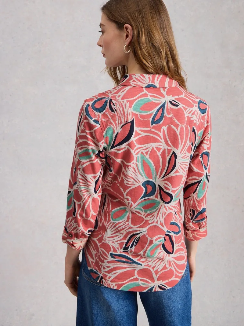 White Stuff Jerseybluse Annie - 40, Mittelrosa, – Produktbild 4 von 4