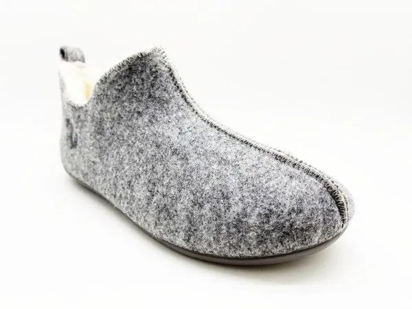 thies Hausschuh Slipper Boot "thies ®", echte Wolle und Bio-Schurwolle, fair produziert, Light grey (grau), – Produktbild 2 von 4