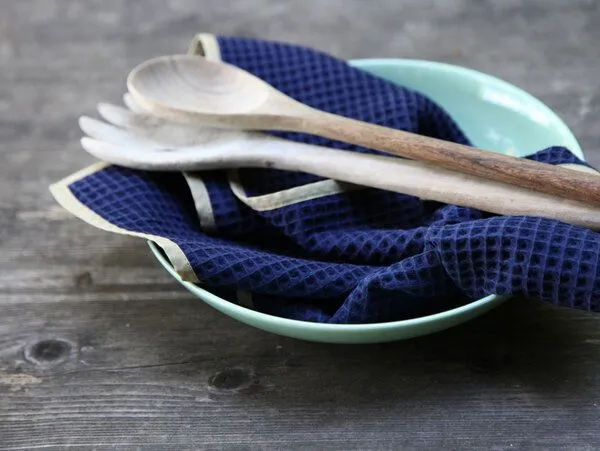 werkvoll by Lena Peter werkvoll by Lena Peter Tischset WAFFEL, Blau mit mint rand, – Produktbild 4 von 4