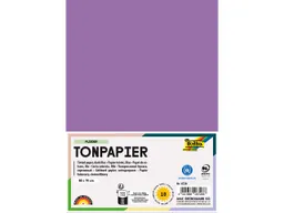 folia folia Tonpapier, 130 g/m², 50 x 70 cm, 10 Bogen, flieder – Produktbild 1 von 1