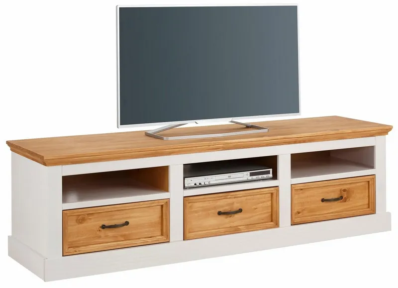 OTTO home Lowboard Selma, TV-Kommode, Breite 170 cm, 3 Schubkästen, Weiß, – Produktbild 1 von 5