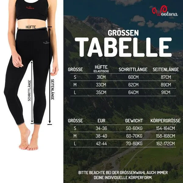 Woolona Woolona Merino Tights - BIANCA - Nahtlos, Pflaume, – Produktbild 4 von 4