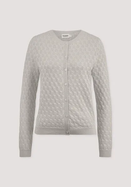hessnatur hessnatur Strick Jacke Regular aus Bio-Baumwolle und Schurwolle, Düne, – Produktbild 4 von 4