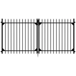 Alberts ALBERTS Doppeltor Chaussee, Alu,matt schw.Kst.b., lichte Breite 3010 mm, Höhe 1200 mm – Produktbild 1 von 1
