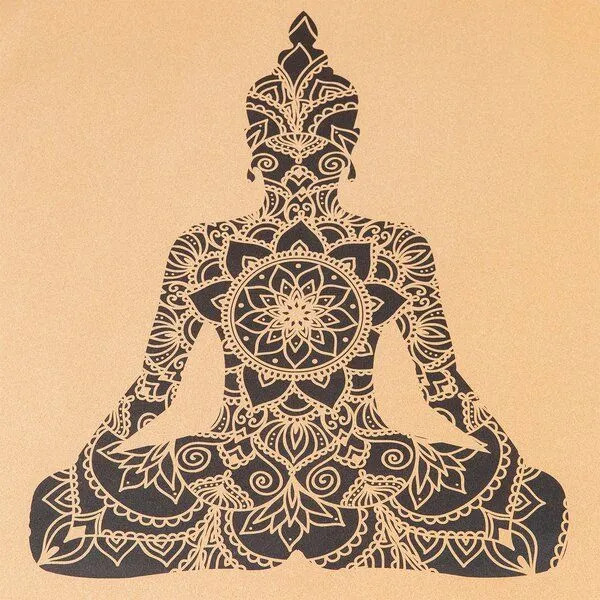 Divasya Divasya Meditationsmatte aus Kork & Naturkautschuk | 2 Motive, Natural, – Produktbild 2 von 4