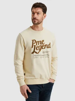 PME Legend PME Legend Sweater Logo Bone White – Produktbild 1 von 1