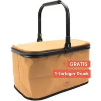 Einkaufskorb "Cool Basket" isoliert, 36 l, klappbar, inkl. 1c-Gratisdruck, sand – Produktbild 1 von 1
