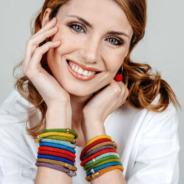Sakiba Sakiba Armband Connected, Graugrün, – Produktbild 3 von 4