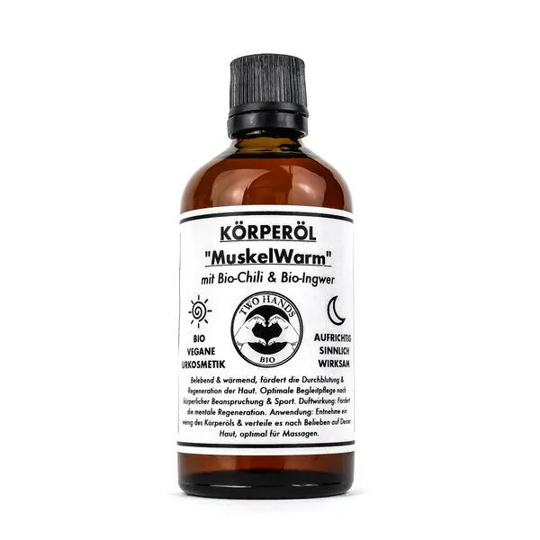 Two Hands BIO Two Hands BIO Körperöl „MuskelWarm“ mit Bio-Chili & Bio-Ingwer - Massageöl – Produktbild 1 von 1
