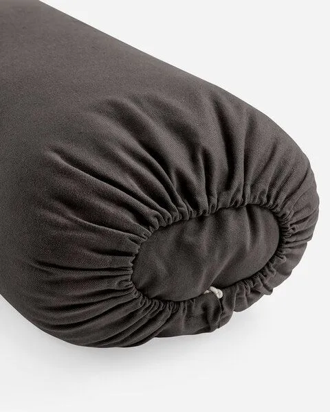 Lotuscrafts Lotuscrafts BIO Großer Yoga Bolster RESTORATIVE L mit weicher Kapokwolle gefüllt, Anthrazit, – Produktbild 3 von 5