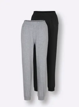 feel good Dehnbund-Hose schwarz + grau-meliert – Produktbild 1 von 1