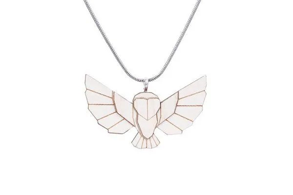 BeWooden BeWooden Holzanhänger Snowy Owl Pendant – Produktbild 1 von 3