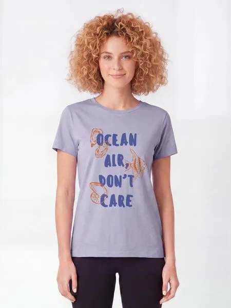 watapparel watapparel T-Shirt Frauen Ocean air dont care, Lavender, – Produktbild 2 von 2