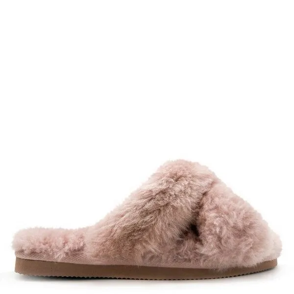 thies Pantoffel-Sandale aus Schaffell "thies Sheep Cross Sandal", Pink, – Produktbild 1 von 4