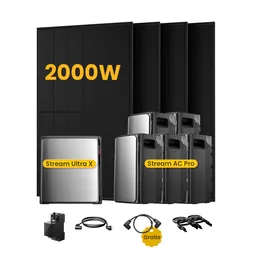 EcoFlow EcoFlow Stream Ultra X, All-in-One Speicher für Balkonkraftwerke, mit 4 x 500W Bifaziale Solarmodule, by Powerness (deal) - Stream Ultra X + 5 x Stream AC Pro | 13440Wh / 1 x Smart Meter / Standardversand – Produktbild 1 von 1
