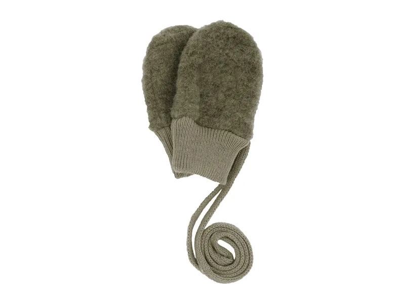 Maximo Baby Handschuhe Bio-Schurwolle Fleece khakimeliert Gr.3 (3Mon.), Grün, – Produktbild 1 von 1
