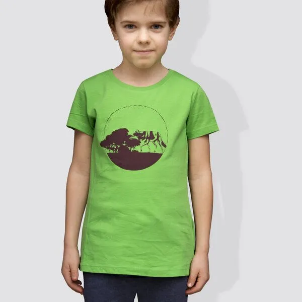 little kiwi little kiwi Kinder T-Shirt, "Kojote", Green, – Produktbild 1 von 2