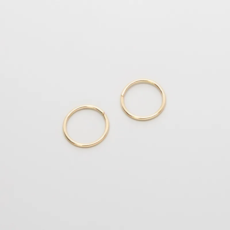fejn fejn Damen vegan Mini Hoop Glänzend Massiv Gelbgold, Gold, – Produktbild 1 von 2
