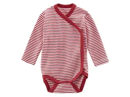 Living Crafts Living Crafts Baby Wickelbody Langarm Bio-Baumwolle rot-weiß gestreift Gr. 50/56 – Produktbild 1 von 1