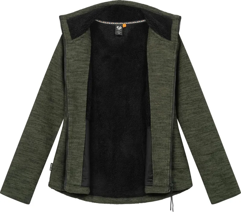ragwear ragwear Strickjacke Liram Melange Kuschelige Übergangsjacke in Strick-Optik, Grün, – Produktbild 1 von 3