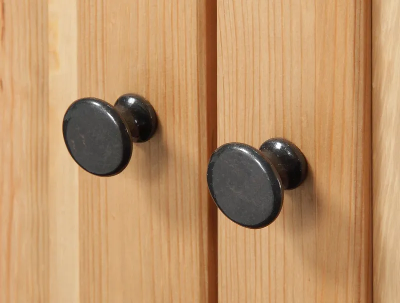 welltime Waschbeckenunterschrank Landhaus Sylt, Badschrank, Badmöbel, FSC®-zertifiziert Badmöbel im Landhaus-Stil, Breite 64 cm, aus Massivholz, Beige, – Produktbild 5 von 5