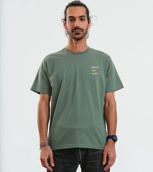 Gary Mash GARY MASH T-Shirt Moch ma scho. aus Biobaumwolle, Oliv (grün), – Produktbild 3 von 4