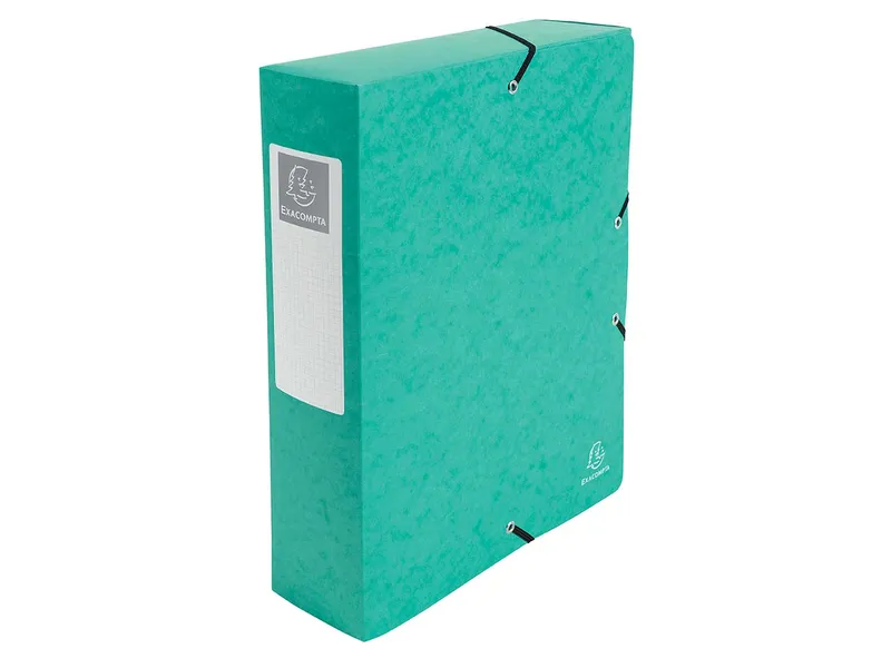 Exacompta 6 Exacompta Archivboxen, Colorspan-Karton, 600 g/m², DIN A4 maxi, RB 80 mm, grün – Produktbild 1 von 1