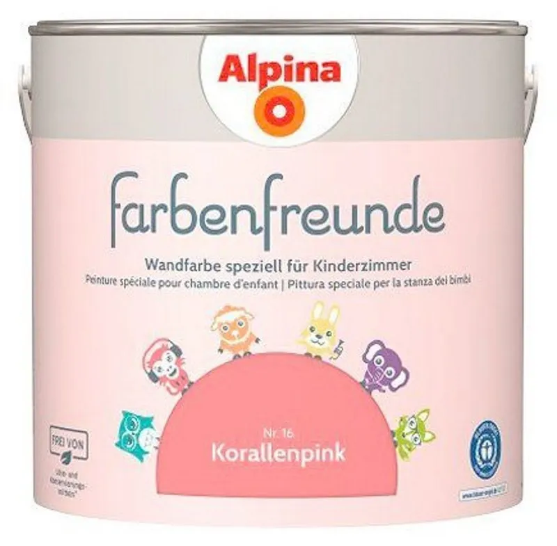 Alpina Alpina Wandfarbe 2,5 Liter Farbenfreunde, Korallenpink No. 16, Rosa, – Produktbild 1 von 1