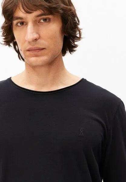 ARMEDANGELS ARMEDANGELS JAAMES BRUSHED Herren Longsleeve aus Bio-Baumwolle, Black, – Produktbild 3 von 4