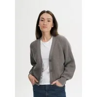 MELA MELA Rippstrick Cardigan Style BHUMA aus 100% Bio-Baumwolle, Bear melange, – Produktbild 1 von 1