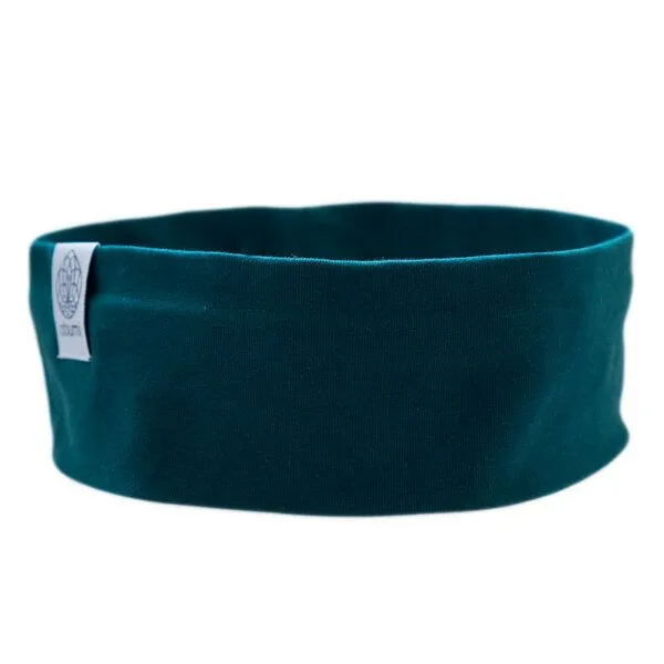 obumi obumi STIRNBAND SCHMAL AUS BIO JERSEY IN VIELEN FARBEN, Petrol, – Produktbild 3 von 4