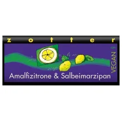 Zotter Dunkle Schokolade mit Amalfizitrone & Salbeimarzipan, handgeschöpft – Produktbild 1 von 1