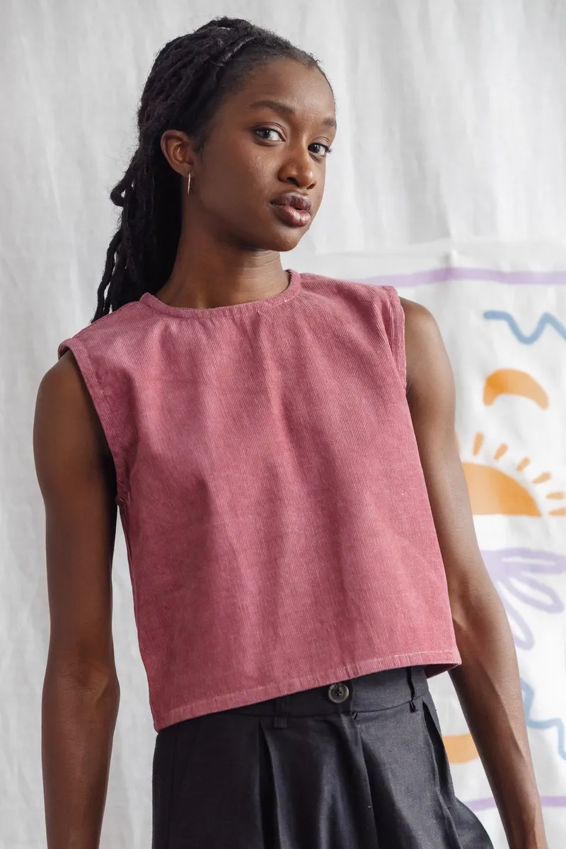 Jyoti - Fair Works Jyoti - Fair Works Damen vegan Oberteil Arman Altrosa, Dunkelpink, – Produktbild 1 von 2