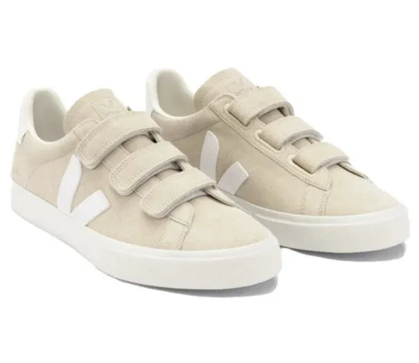 Veja Veja Damen Sneaker - Recife Logo Nubuck, Almond white (beige), – Produktbild 1 von 3