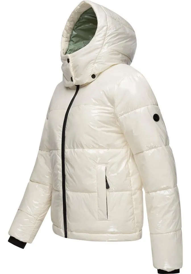 ragwear ragwear Steppjacke Roobie super stylische, gänzende Damen Winterjacke, Weiß, – Produktbild 3 von 5